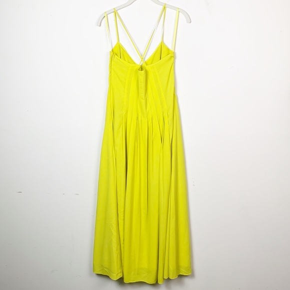 Banana Republic Strappy Pleated Maxi Dress Yellow - Picture 3 of 5